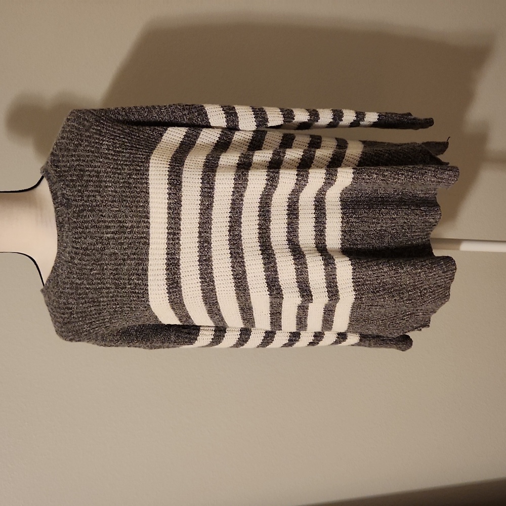 NWOT Red Dress Boutique gray knit striped sweater
